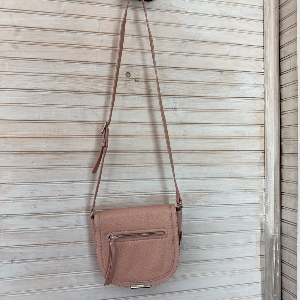 Nine West Blush Pink Crossbody Saddle Bag